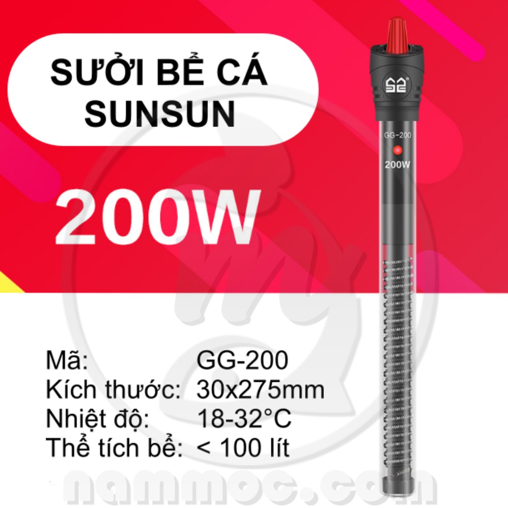 Máy Sưởi Bể Cá Cảnh SUNSUN GG-100W | 200W | 300W | 500W ☘ Máy Sưởi Ấm Bể Cá Cảnh, Thuỷ Sinh