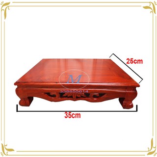 Bàn osin đục trúc gỗ hương dài 35cm rộng 25cm 10cm