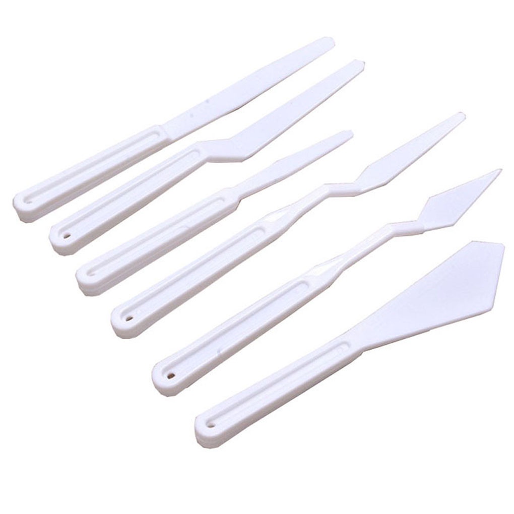 [CHOO] 6 Pcs/set Clay Sculpture Tools Set Plastic Spatula Clay Engrave Spatula Tools Kit Sculpture Accessory