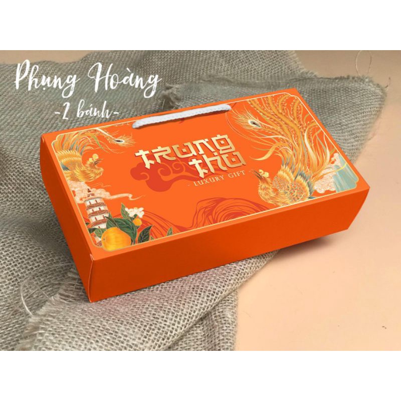 Hộp trung thu 2 bánh, hộp 2 bánh set 5 hộp