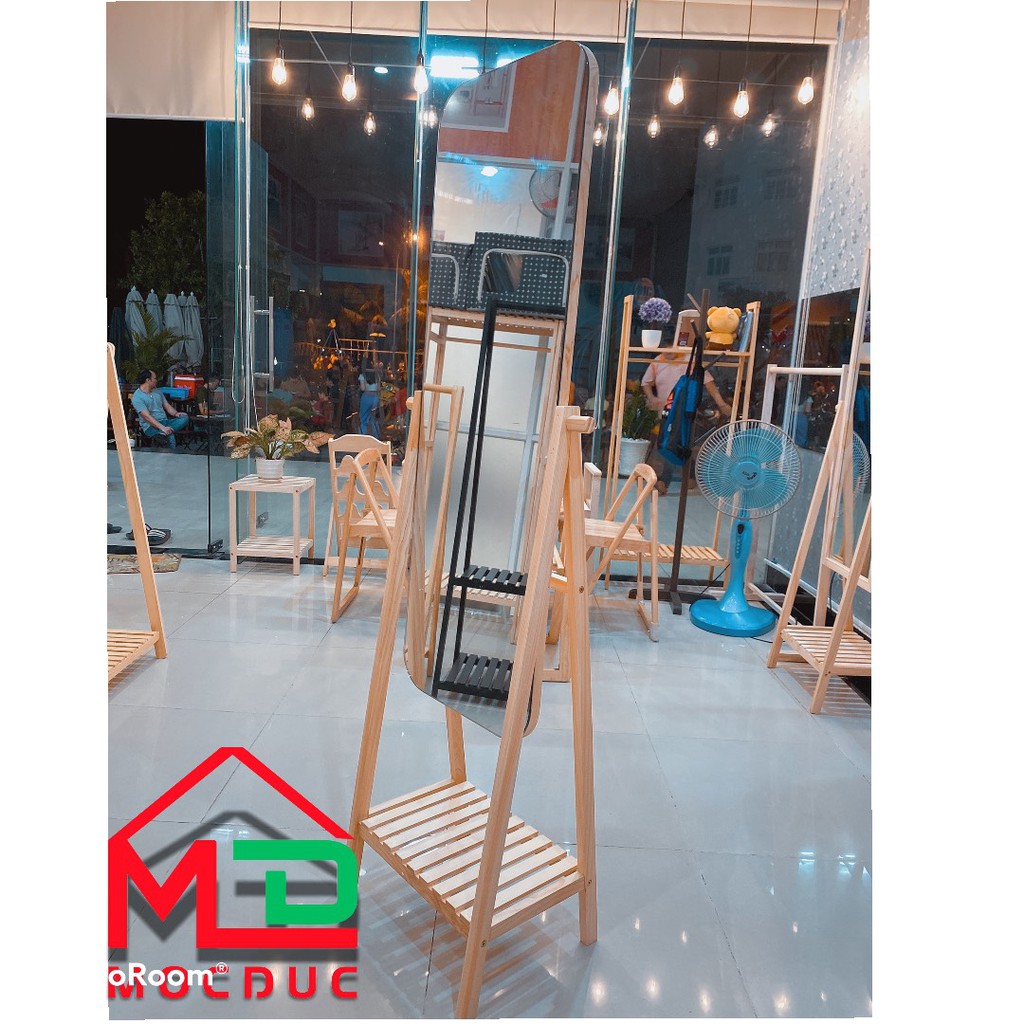 {Nhà Cung Cấp Sỉ Kệ Gỗ thông Các Loại } Mộc Đức- Kệ Gương Tràn Viền, kệ gương toàn thân di chuyển tiện lợi