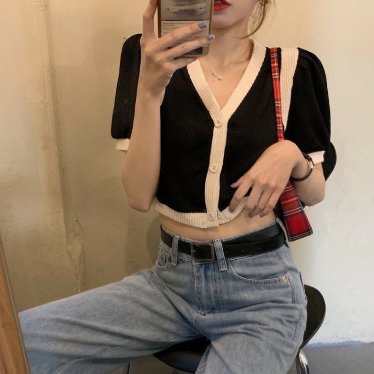 B&amp;G Áo Sơ Mi Tay Phồng Dáng Rộng Thời Trang Mùa Hè 2022 Áo phông Nữ JL-TX-141