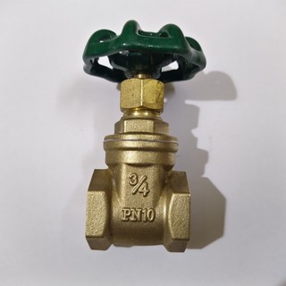 (Thanh lý) Van cửa đồng MI – PN 10 bước ren 3/4’’,  (PN10 – DN20) - tay mở màu xanh đỏ giao ngẫu nhiên