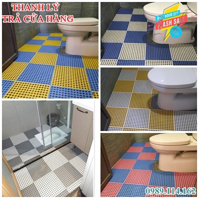 Tấm thảm nhựa ghép chống trơn kháng khuẩn , chống trơn nhà tắm ,nhà vệ sinh