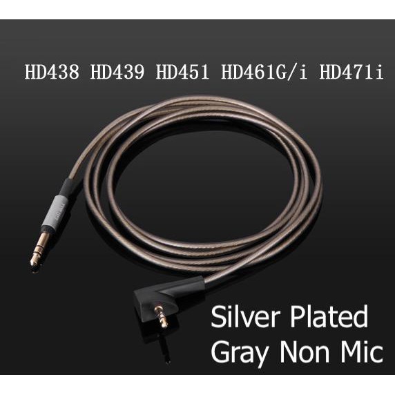 Dây Cáp Tai Nghe Màu Đen Bằng Nylon Cho Sennheiser Hd438 Hd439 Hd451 Hd461 Hd471