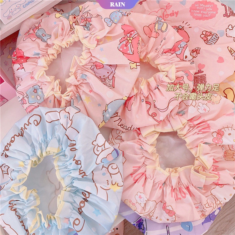 SANRIO Mũ Trùm Đầu Chống Thấm Nước Chống Dầu Họa Tiết Hoạt Hình Cinnamoroll Melody Kuromi Hello Kitty