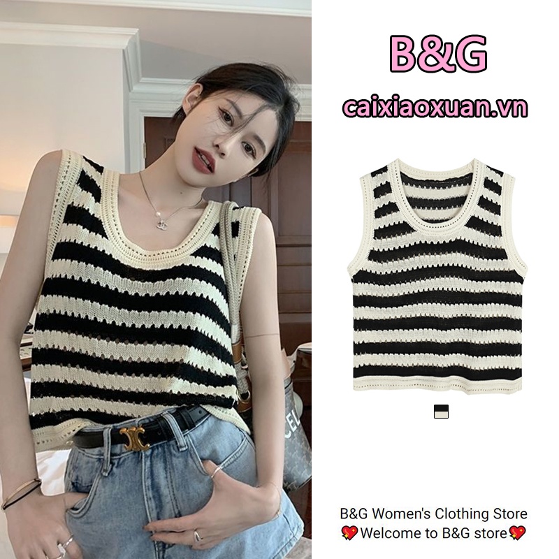 Áo Thun Hai Dây Kẻ SọC Phong CáCh HàN QuốC JL-TX-362