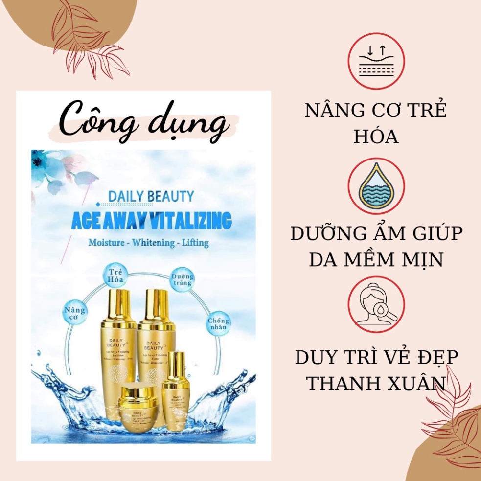 Bộ Chăm Sóc Da Hỗ Trợ Ngăn Ngừa Lão Hóa Daily Beauty Age Away Vitalizing