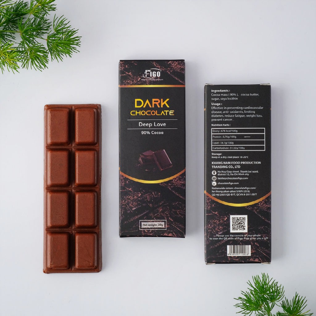 Dark Chocolate 90% cacao ít đường