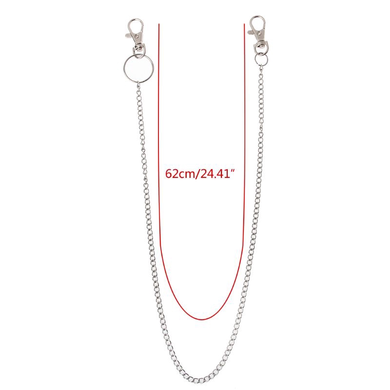 ARIN Long Wallet Chain Leash Pant Jean Keychain Ring Clip Men's Hip Hop Jewelry