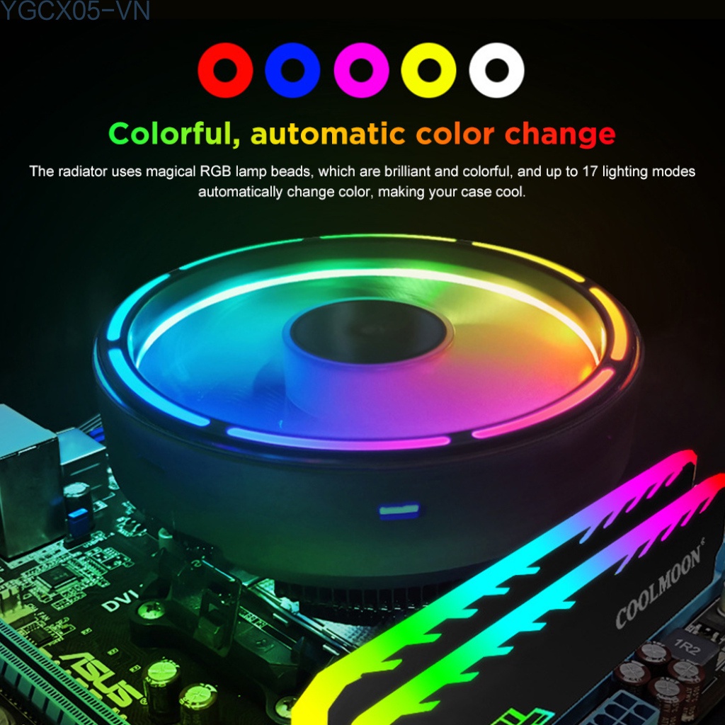 Quạt Tản Nhiệt Cpu Có Đèn Led Rgb Dc 12v 3p | BigBuy360 - bigbuy360.vn