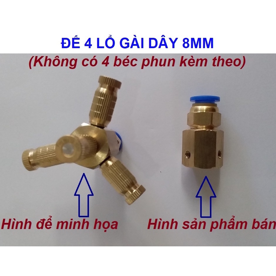 Đế phun sương các loại gài dây 8ly