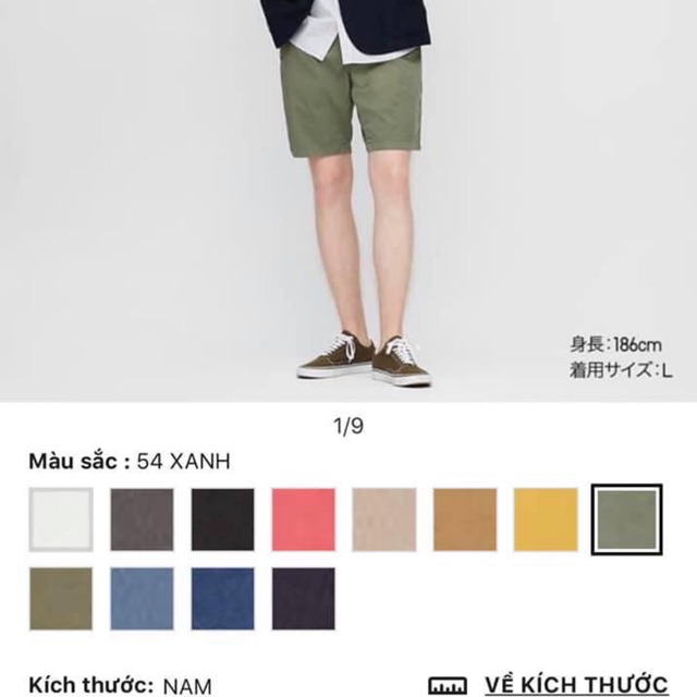 Quần Short Nam Chino- Uniqlo chính hãng