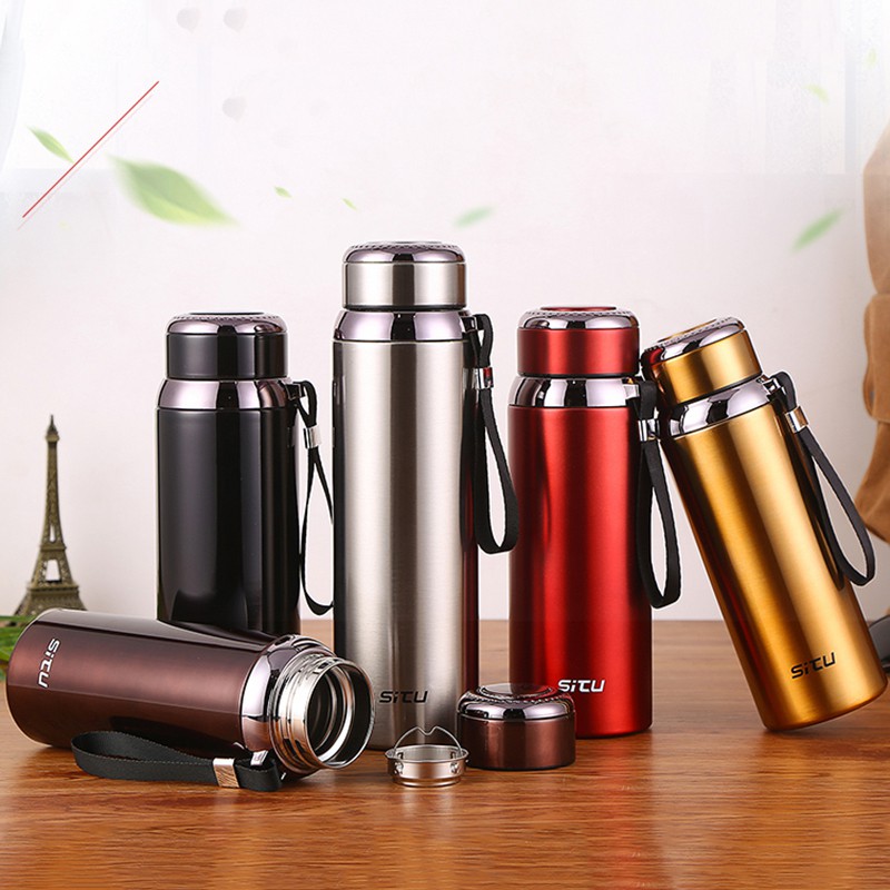 Bình Giữ Nhiệt Nóng, Lạnh Inox, Bình Lưỡng Tính , 1000ml / 800ml 2 Lớp, Có Tấm Lọc, Giữ Nhiệt Lên Đến 8 Tiếng | BigBuy360 - bigbuy360.vn