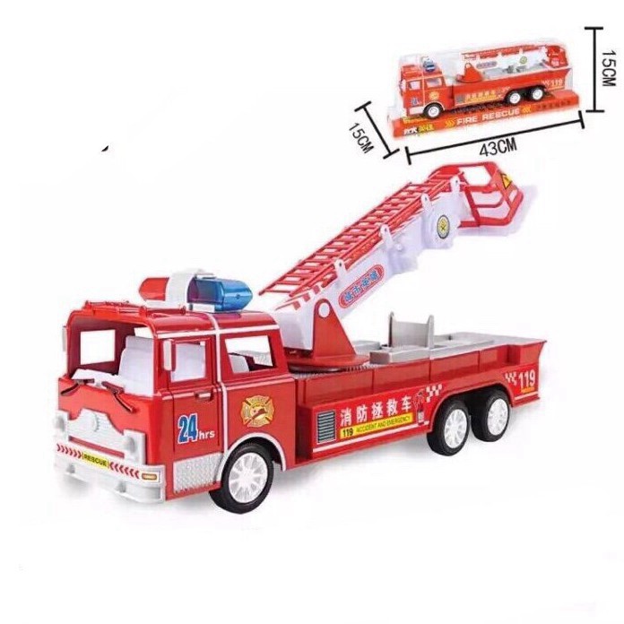[ SIÊU RẺ ] Đồ chơi xe cứu hỏa thang rút dài hợp kim nhựa cao cấp cho bé