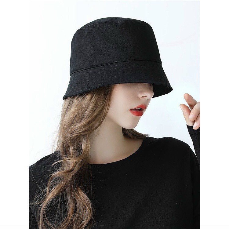 Mũ bucket tai bèo vành nón cụp, thiết kế trơn phong cách Ulzzang Unisex-covolacotat
