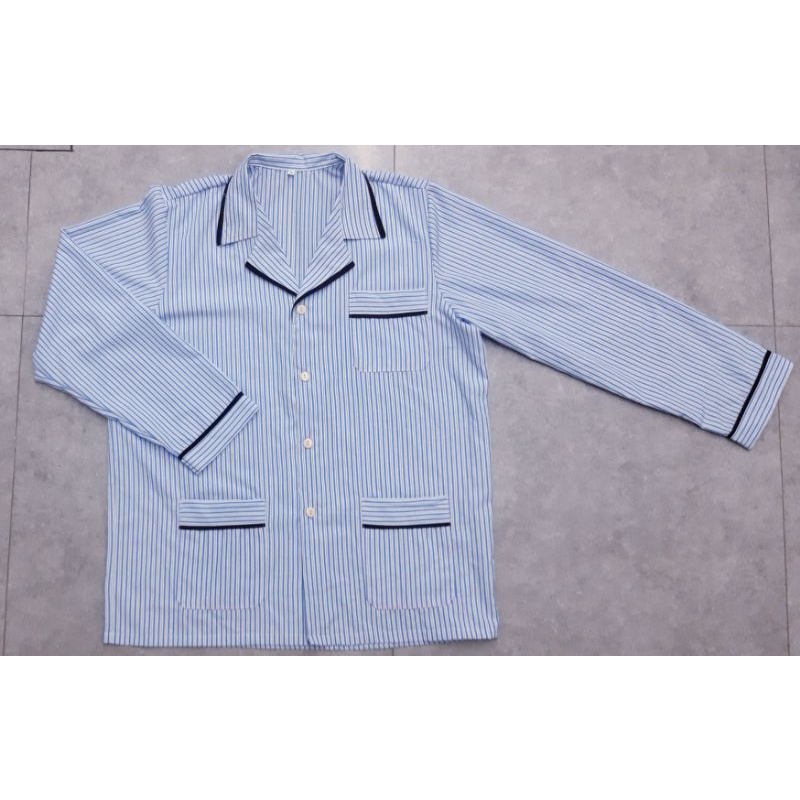 Bộ đồ pijama nam trung niên dài tay chất phin mềm mịn