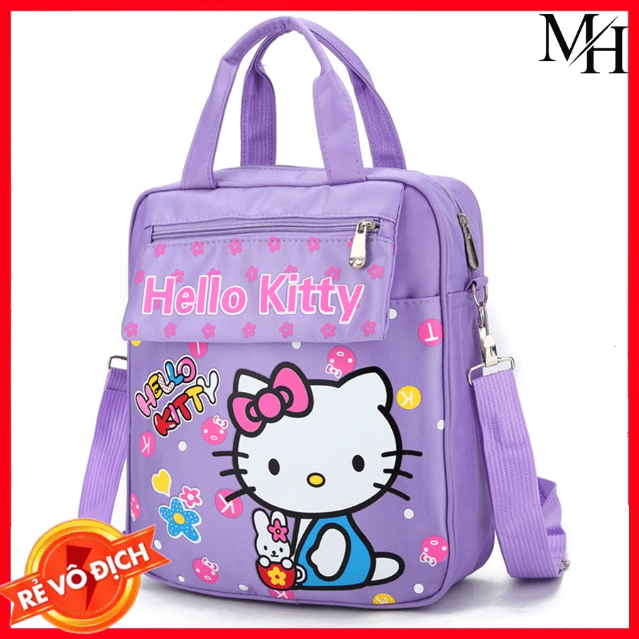 Túi đéo chéo 2in1 hình mèo kitty siêu dễ thương, cặp sách tiểu học cho bé gái cấp 1