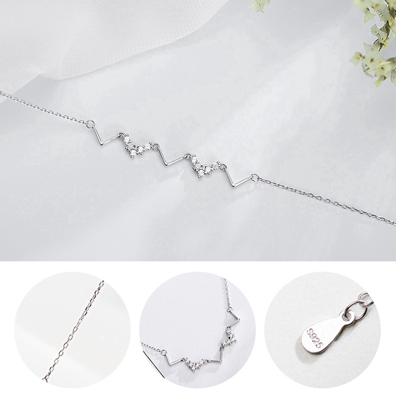 Vòng cổ chocker bạc đính đá pha lê thời trang nữ | BigBuy360 - bigbuy360.vn