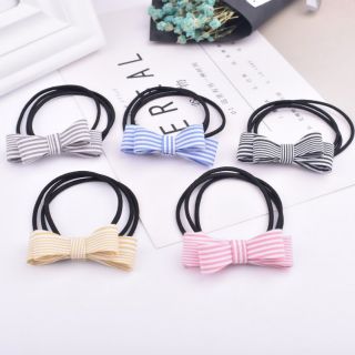 Cột tóc nơ mềm cho bạn cho bé màu nude