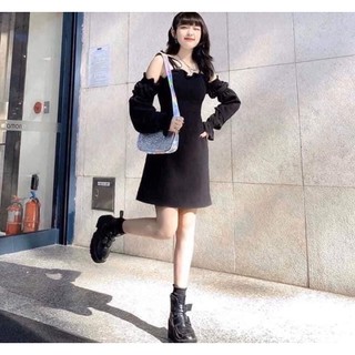 váy trễ vai tay phồng