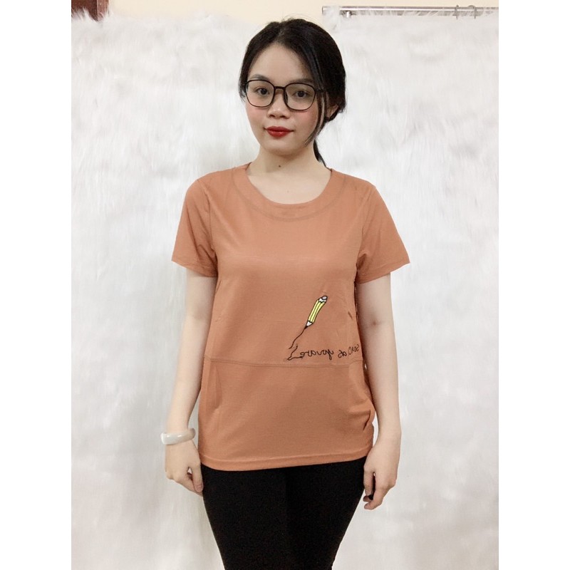 Áo thun cổ tròn freesize đên 65kg (bầu bí bon chen) | BigBuy360 - bigbuy360.vn