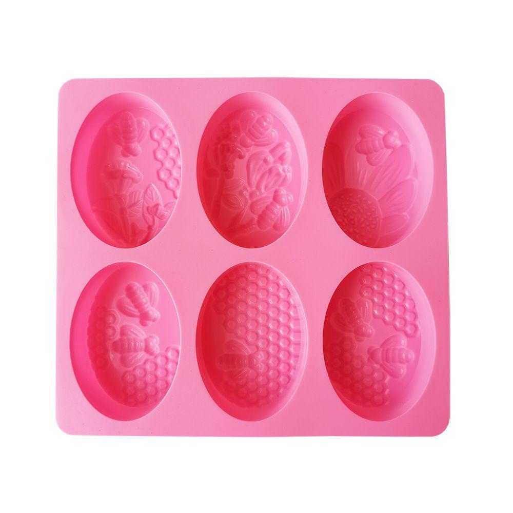 Khuôn Làm Xà Phòng Đất Sét Hình Tổ Ong / Oval Độc Đáo DIY