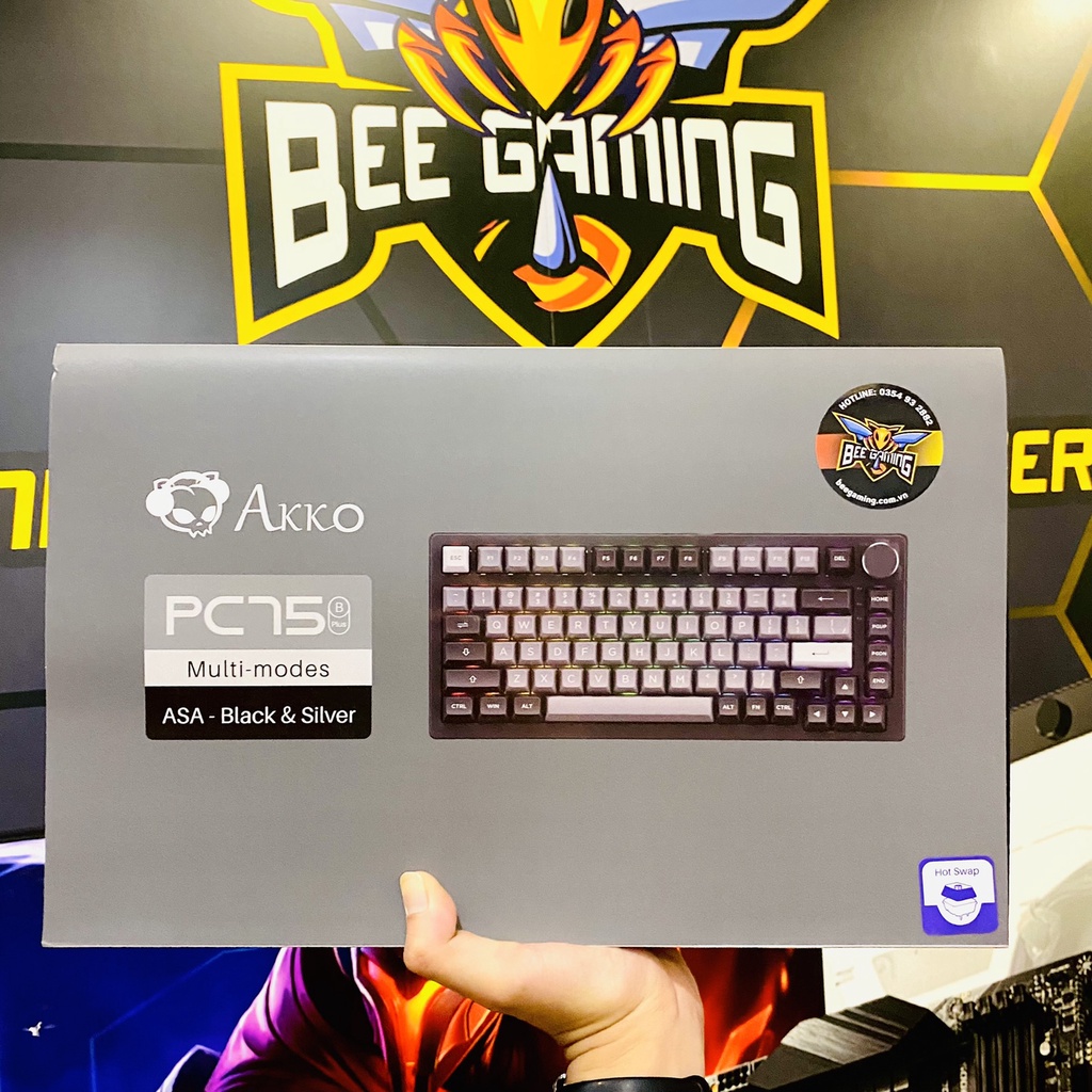 Bàn phím AKKO PC75B Plus Black & Silver