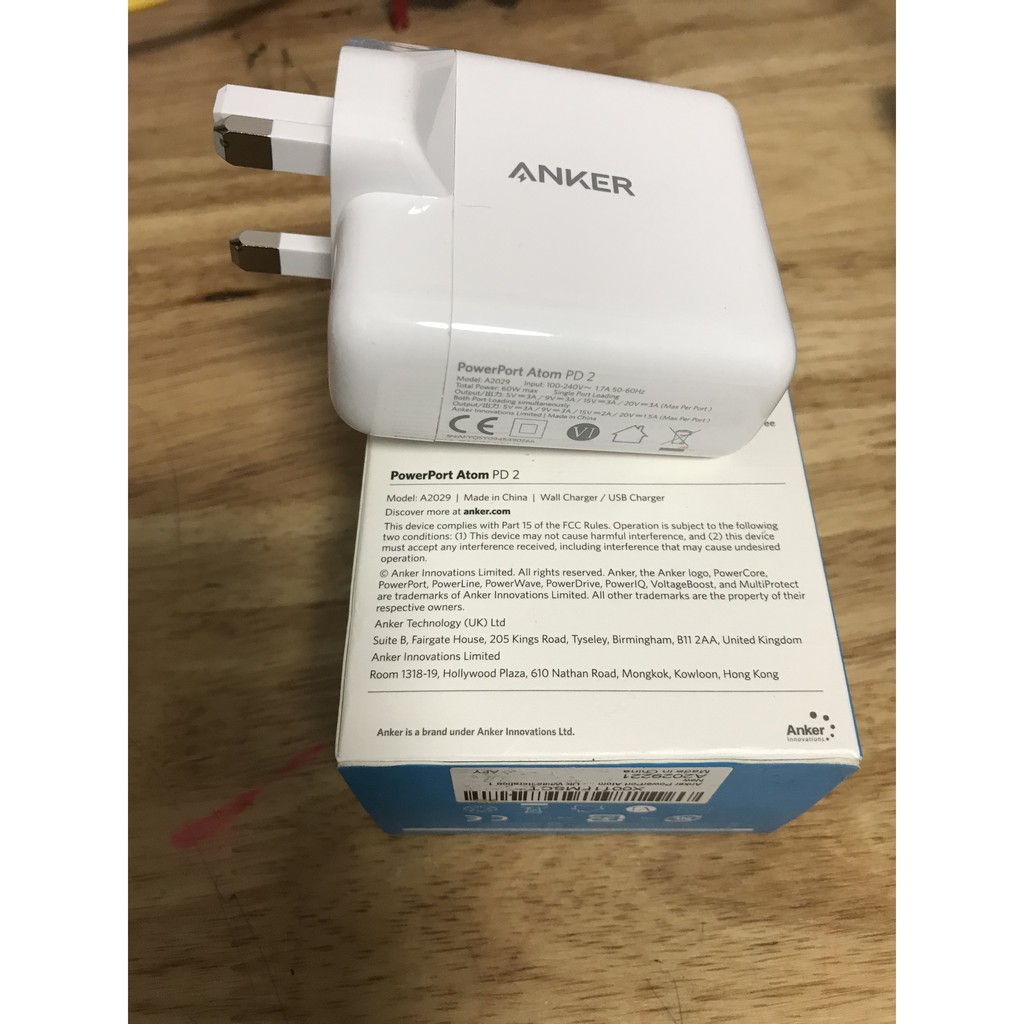 Củ Sạc Nhanh Anker PowerPort Atom PD2 60w A2029