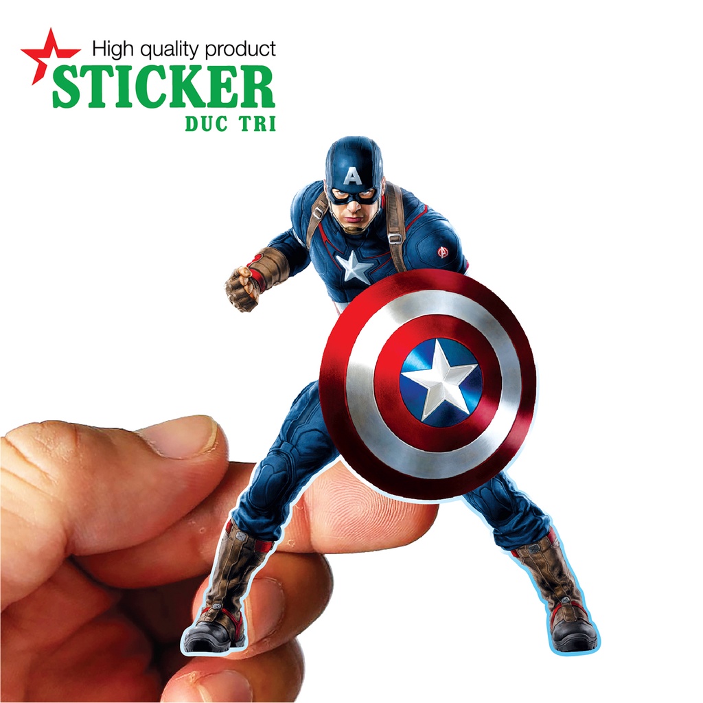 Bộ Sticker CAPTAIN, Miếng dán được cắt sẳn có màng bảo vệ chống nước chống trầy.