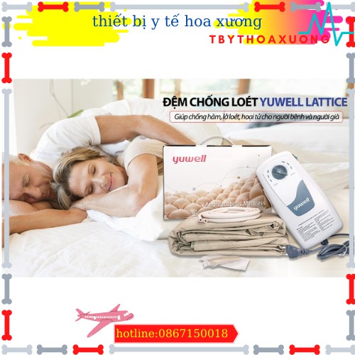 Đệm Hơi Chống Loét Lattice Yuwell - Đệm Hơi Tốt Nhất Cho Người Già, Người Bệnh - Bảo hành 6 tháng