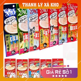 [CHÍNH HÃNG] THANH THƯỞNG-Súp thưởng cho mèo Ciao Churu Thái-Trung❤FREESHIP❤ - Nhiều Vị ( GIAO NGẪU NHIÊN NẾU HẾT VỊ )