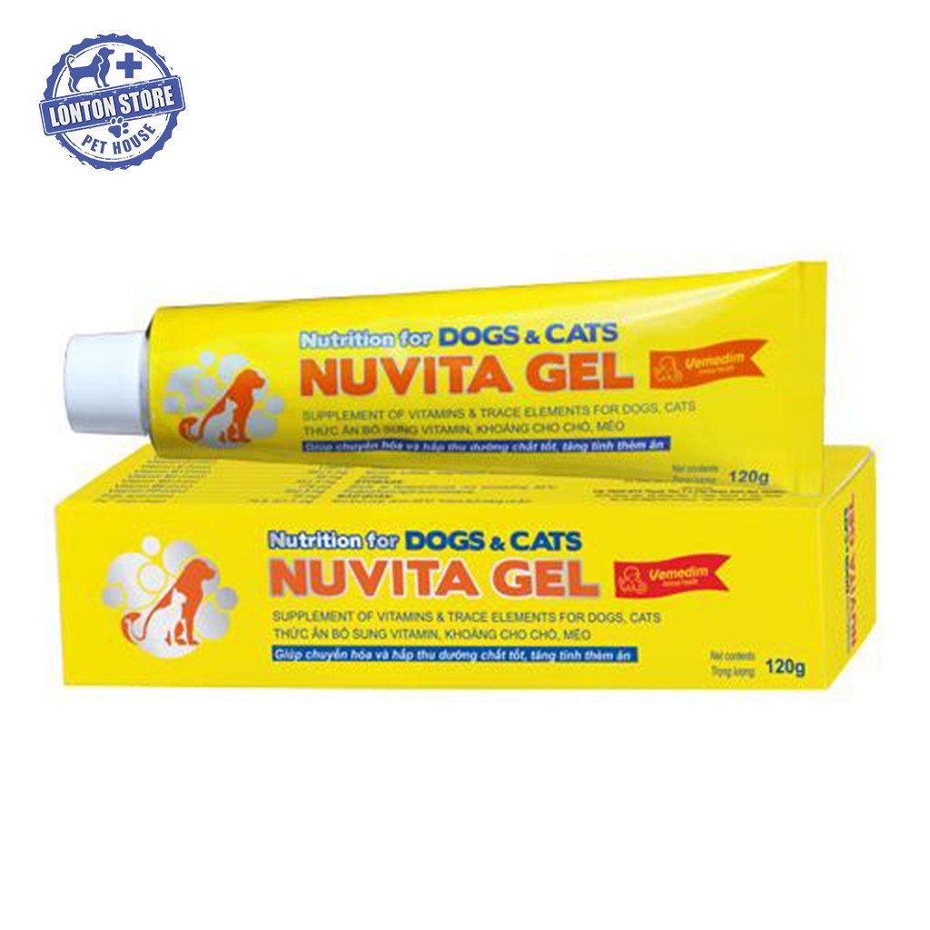 VEMEDIM Nuvita Gel - Gel Dinh Dưỡng Thức Ăn Bổ Sung Vitamin, Khoáng Cho Chó, Mèo  - Lonton Store