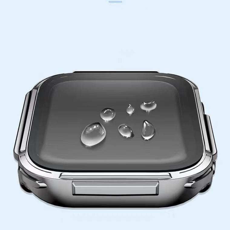 Ốp Bảo Vệ Màn Hình Đồng Hồ Bằng Hợp Kim Nhôm Cho Apple Watch Series 7 6 SE 5 4 3