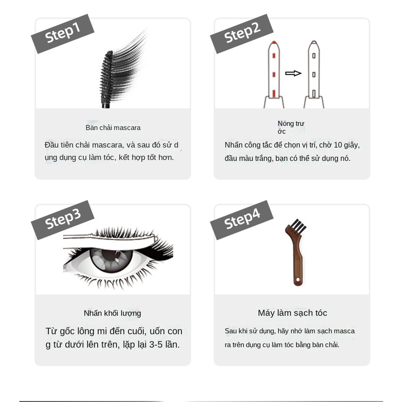 Dụng cụ uốn mi bằng điện eyecurl kẹp lông mi mini sưởi ấm uốn cong lâu dài cầm tay Eyecurl | BigBuy360 - bigbuy360.vn