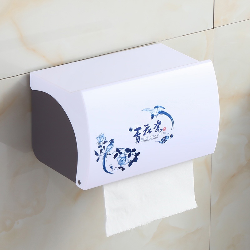 Hộp Đựng Giấy Hộp đựng giấy vệ sinh, kệ treo tường chống nước (tặng kèm miếng dán và vít) tiện dụng đa năng trong nhà