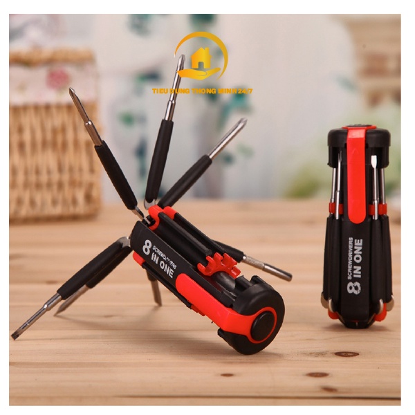 Bộ tua vít đa năng 8 chi tiết có đèn led tiện dụng