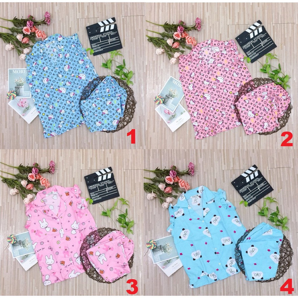 ✪ [LỬNG BÈO CÁNH TIÊN] BỘ NGỦ KATE THÁI TAY NGẮN QUẦN LỬNG ✪ | BigBuy360 - bigbuy360.vn