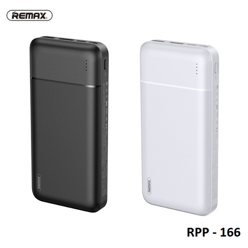 Pin Sạc Dự Phòng 20000mah Remax RPP-166 Lango Series Fast Charing 2.1A tích hợp 2 cổng USB - RPP-166