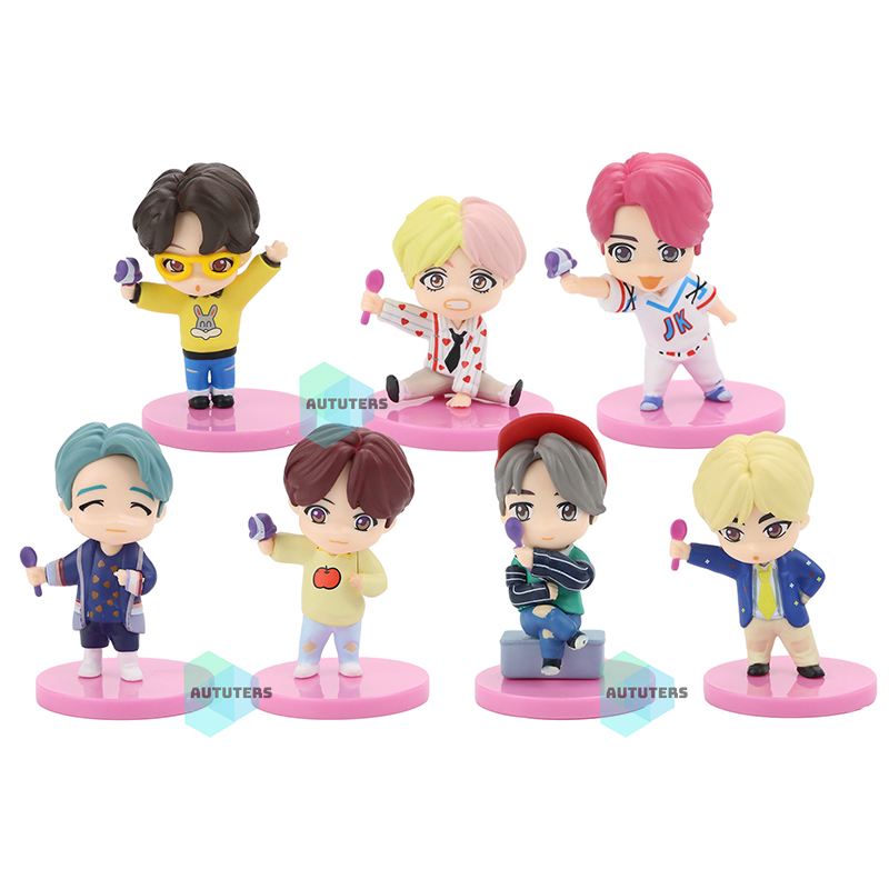 Set 7 Mô Hình Các Thành Viên Nhóm Nhạc Bts