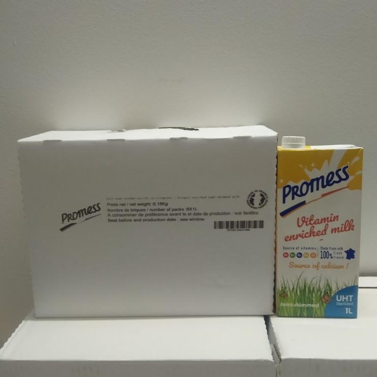 PHÚ NHUẬN Hộp 1L Sữa Tươi PROMESS VITAMIN Nhập Khẩu Pháp