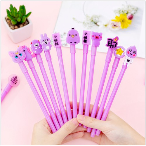 Combo 10 bút gel nước cute 16 mẫu khác nhau