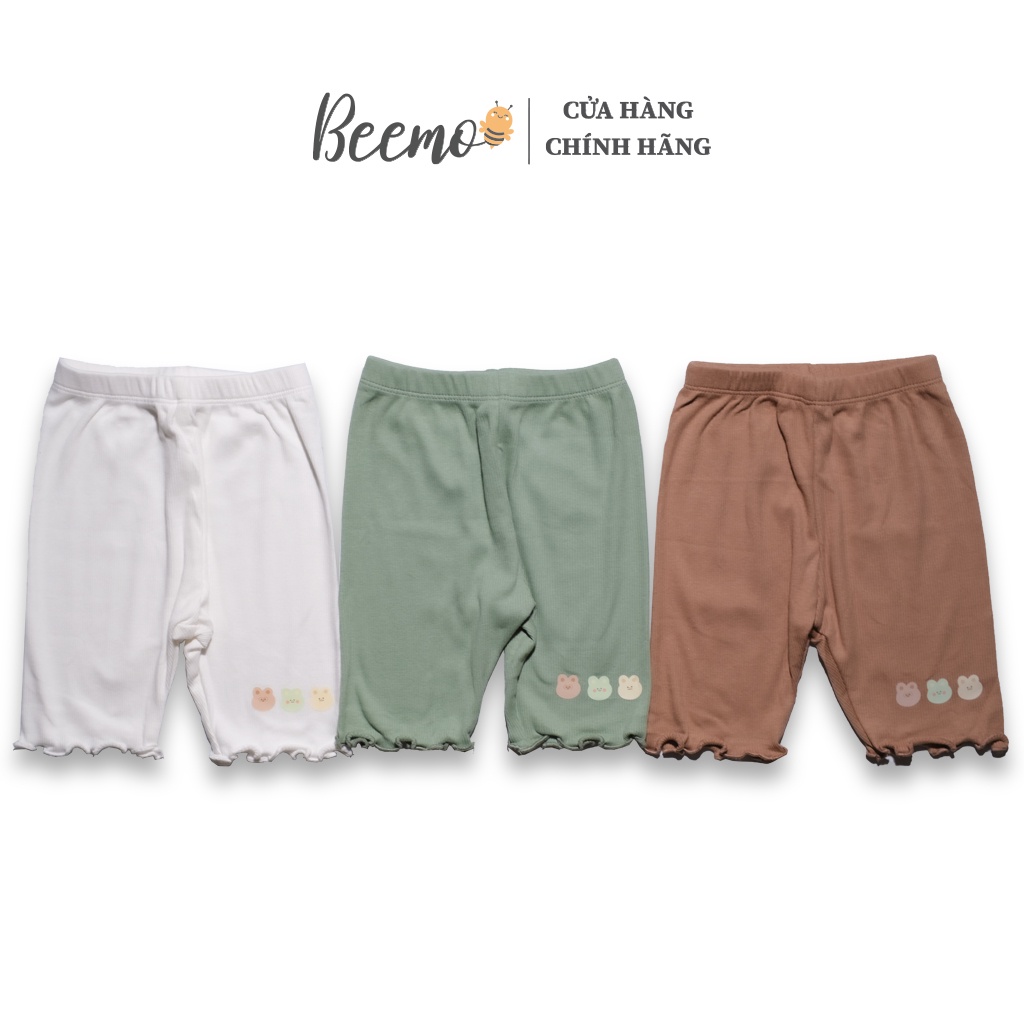 Quần legging gấu cho bé gái Beemo, chất liệu cotton tăm mềm mại, 3 màu xinh xắn B138