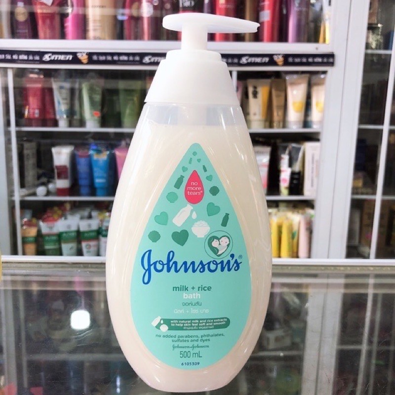 SỮA TẮM JOHNSON’s BABY SỮA VÀ GẠO 500ml TẶNG CHAI DẦU GỘI 200ml trị giá 59k CỰC SHOCK