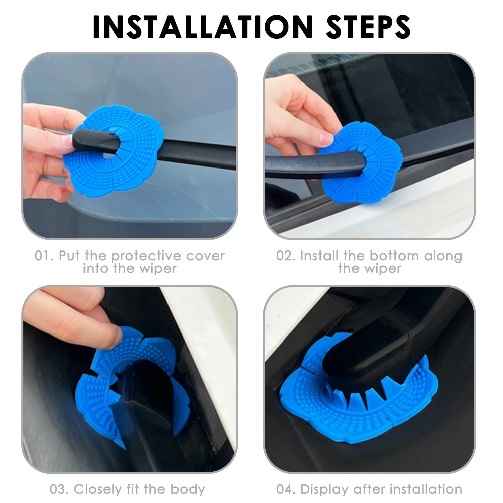 Bộ 2 Miếng Đệm Bảo Vệ Lỗ Cần Gạt Nước Chống Bụi Chống Mòn Thông Dụng Cho Xe Hơi