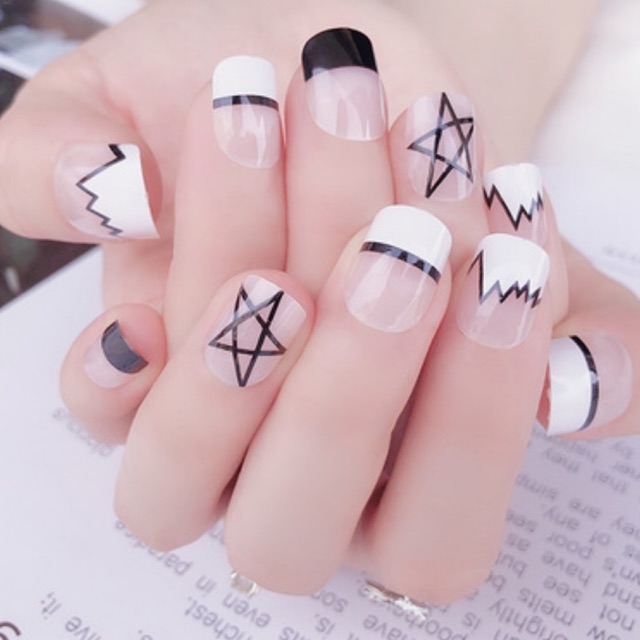 bộ 24 móng tay giả kèm keo
