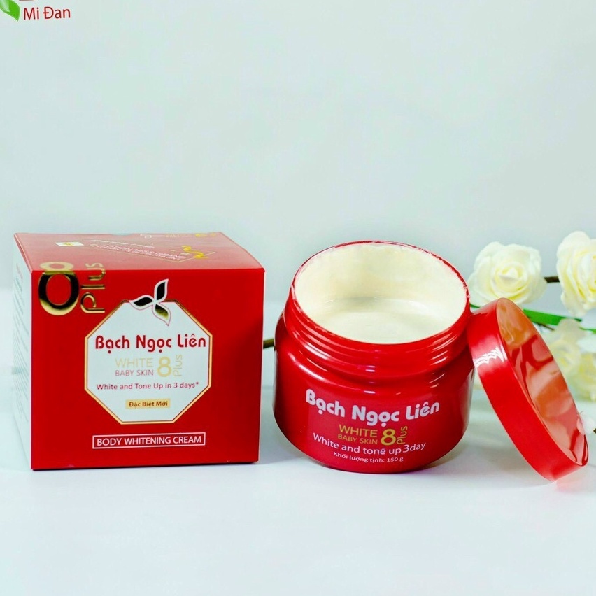 Combo kem body bạch ngọc liên đỏ White Baby Skin 8 Plus - Mẫu mới nhất kèm lotion