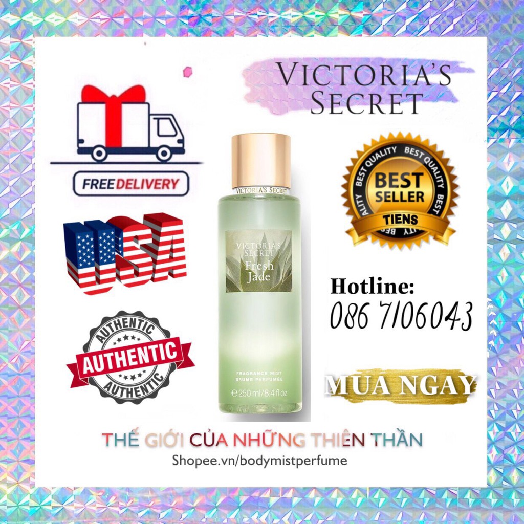 𝗕𝗢𝗗𝗬𝗠𝗜𝗦𝗧⚜️Mẫu thử xịt thơm Body Mist Victoria's Secret Fresh Jade