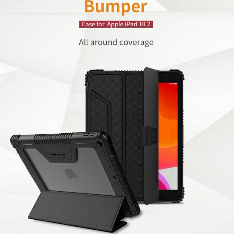Bao da Nillkin Bumper cho iPad 10.2/ iPad Gen 7 2019 /air 4 10.9 Chống sốc ( Tặng dán màn hình)
