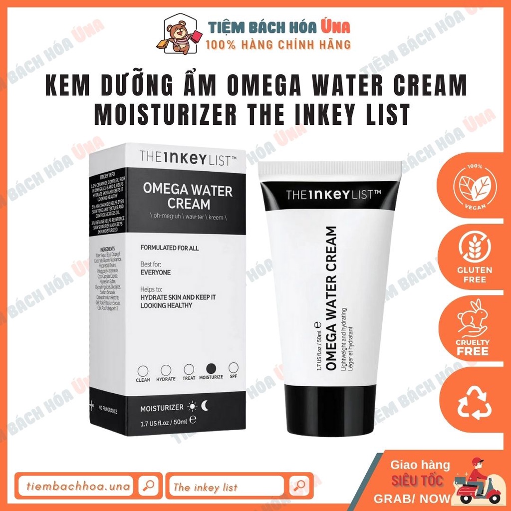 Kem dưỡng ẩm cấp nước Omega Water Cream Moisturizer The INKEY List 50ml